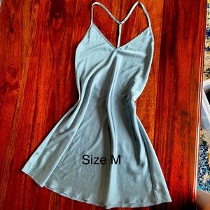 Blue slip dress